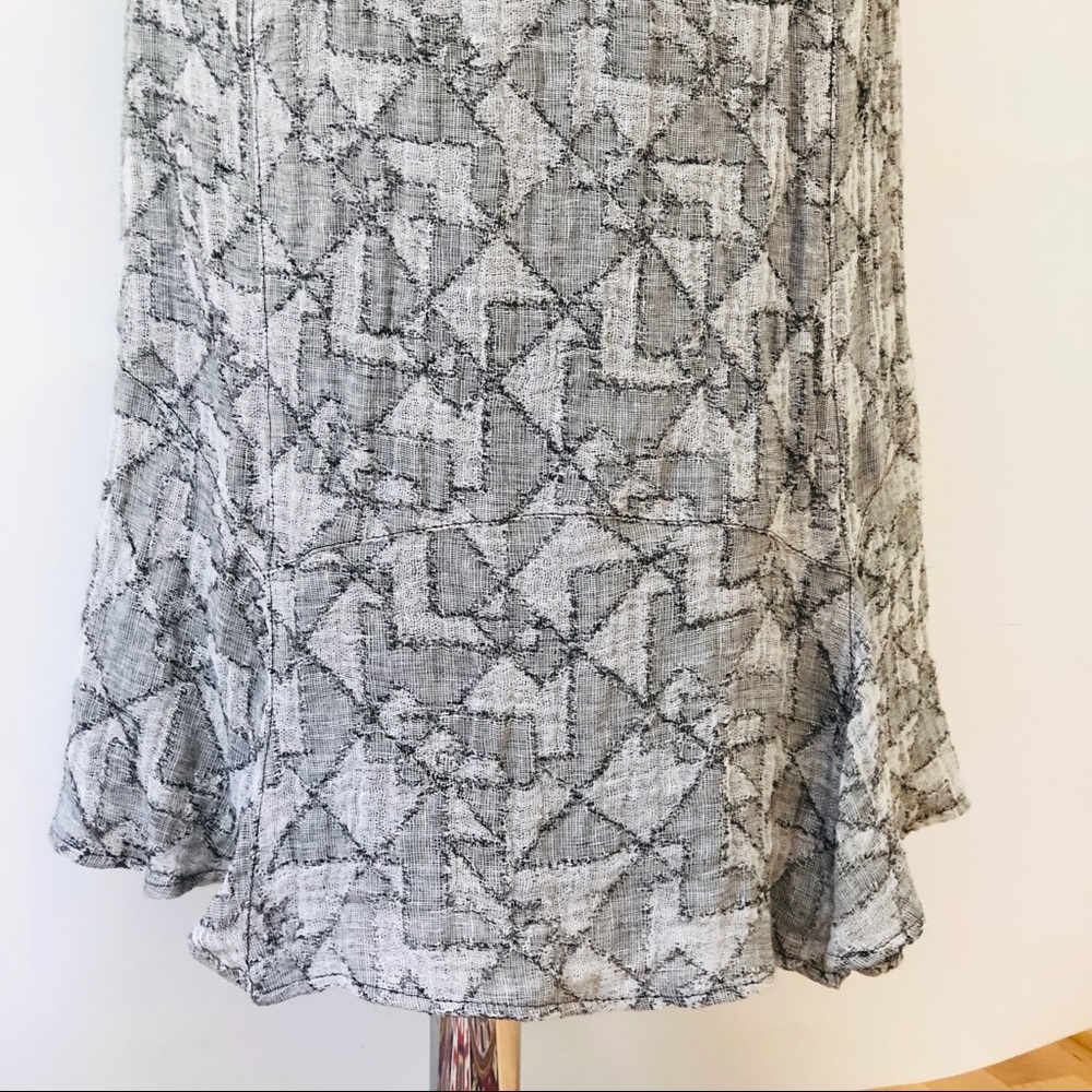 NWT O’Neilly Woven Patterned Linen Blend Skirt - Picture 4 of 8